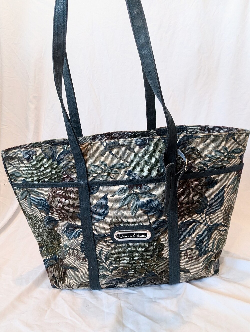 Vintage Oscar de la Renta Floral Tapestry Oversized Tote or Travel  Bag